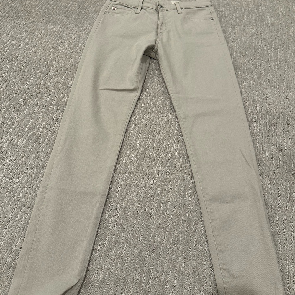 AG Adriano Goldschmied Women's Gray Farrah Skinny Jeans
